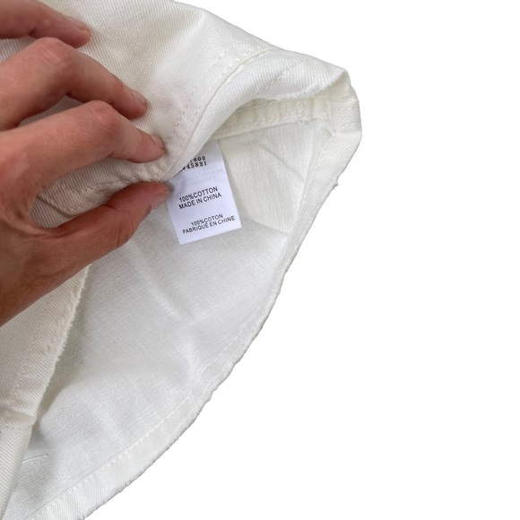 Free People X Sandrine Women’s White Denim Hidden Button Down Shacket - Picture 4 of 5